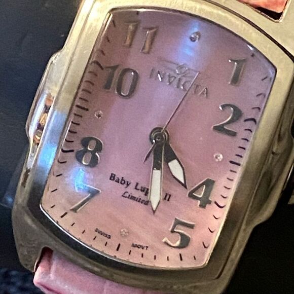 Ladies Invicta Limited Baby Lupah II Quartz WR Analog 32mm Pink Leather Watch main image 9